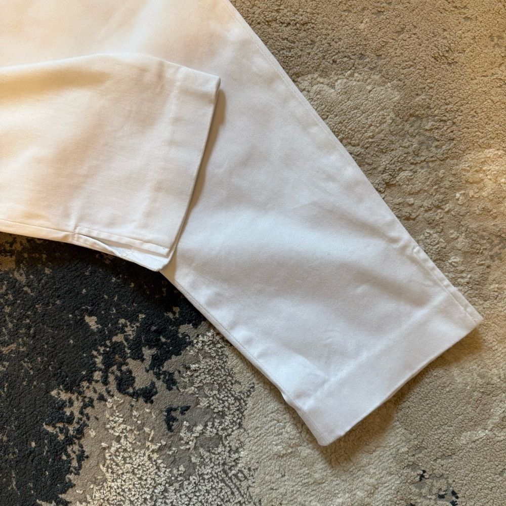 Michael Michael Kors White Stretch Cotton Slim Ankle Chino Pants Size 8 - Picture 3 of 9